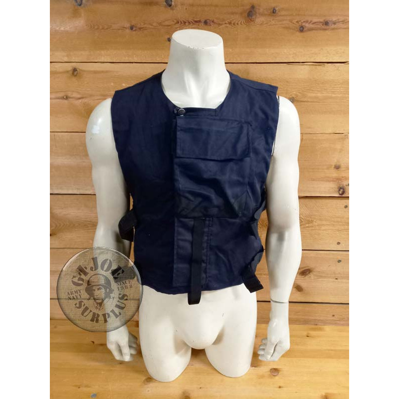 BRITISH ARMY BULLETPROOF VEST COVER "NAVY BUE" USED BRITISH ARMY BULLETPROOF VEST COVER "NAVY BUE" USED