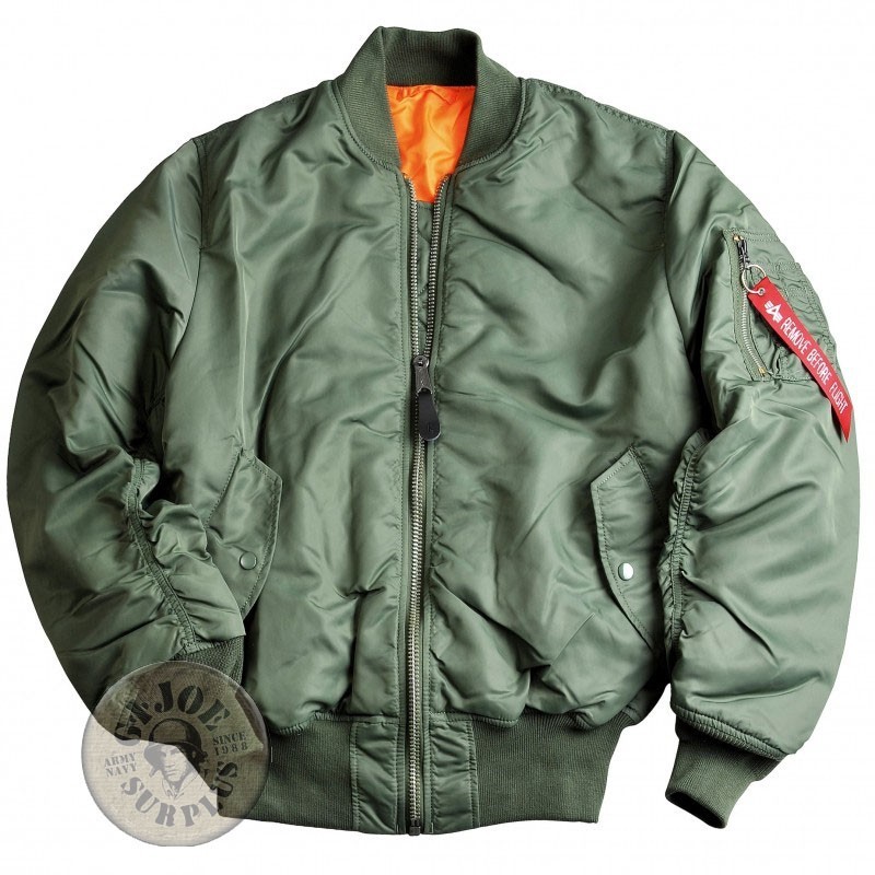 "ALPHA INDUSTRIES" MA1 JACKET GREEN