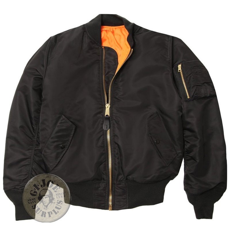 "ALPHA INDUSTRIES" MA1 JACKET BLACK