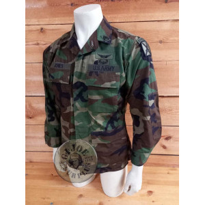CHAQUETILLA BDU WOODLAND RIPSTOP "79TH MEDICAL WING WHASINGTON USAF" SMALL LONG