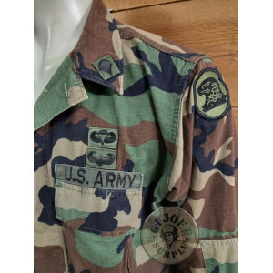 PEÇA UNICA!!! JAQUETA BDU WOODLAND RIPSTOP "IOWA NATIONAL GUARD"