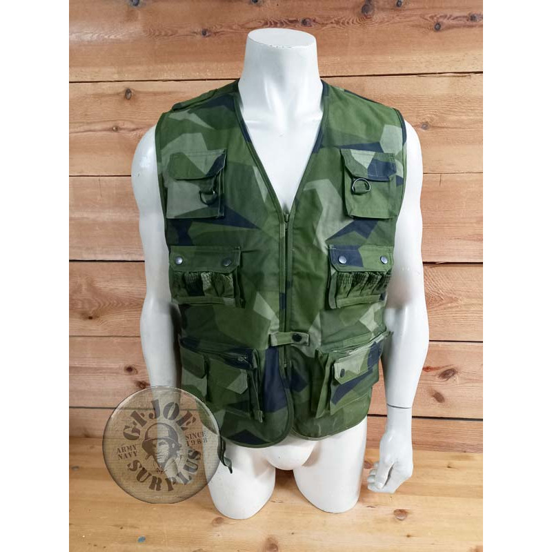 CHALECO MULTIBOLSILLOS CAMO SUECIA M90