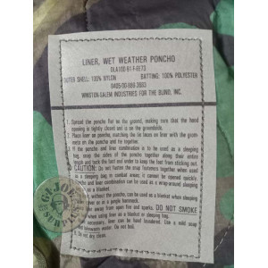 PONCHO LINER US ARMY CAMO WOODLAND NUEVOS PONCHO LINER US ARMY CAMO WOODLAND NUEVOS