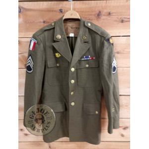 US ARMY WW2 1942!!! JAQUETA PASSEIG "FRENCH STAFF SARGENT" 42L