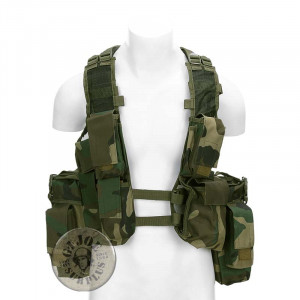 CHALECO TACTICO "SAR SUDAFRICA" COLOR NEGRO CHALECO TACTICO "SAR SUDAFRICA" CAMO WOODLAND