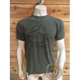 CAMISETA M/C RECICLADAS IMPRESAS "USMC BULLDOG"