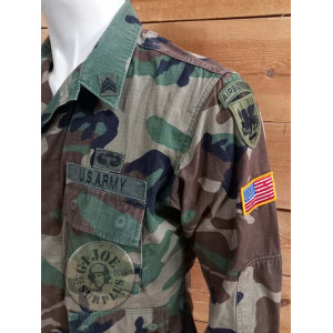 PIEZA UNICA!!! CHAQUETILLA BDU WOODLAND RIPSTOP "SETAF AIRBORNE" MEDIUM SHORT