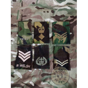 GALONES DE HOMBRO o PECHO "AVIADOR" BRITANICOS CAMO DPM NUEVOS