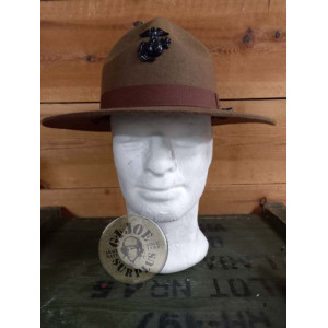 GORRA CUARTELERA CON INSIGNIA "GARRISON USMC" USADAS GORRAS INSTRUCTOR "US MARINE CORPS" CON INSIGNIA