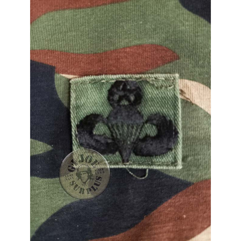 US ARMY "PARACHUTIST BADGE" OLIVE GREEN PATCH US ARMY "SENIOR PARACHUTIST BADGE" OLIVE GREEN PATCH
