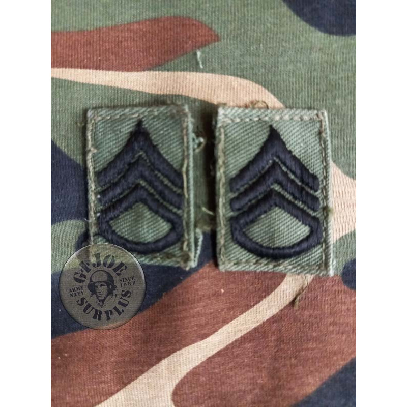 PARCHES "INSIGNIA PARACAIDISTA" US ARMY VERDE OLIVA GALONES CUELLLO "STAFF SERGEANT" US ARMY VERDE OLIVA