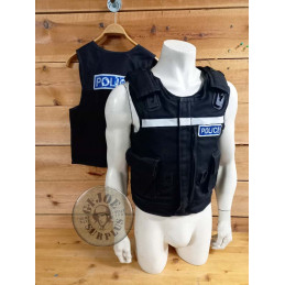 BRITISH POLICE BULLETPROOF AND SPIKE PROOF WITHOUT THE KEVLARS TACTICAL VEST USED