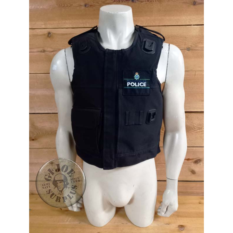 BRITISH POLICE BULLETPROOF AND SPIKE PROOF WITHOUT THE KEVLARS TACTICAL VEST USED BRITISH POLICE TACTICAL VESTS USED