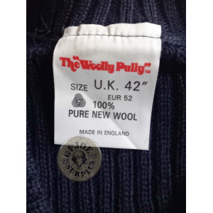 SOLO TIENDA!!! JERSEY REFUERZOS PICO NAVY BRITANICA "WOOLY POOLY 100% LANA" USADOS