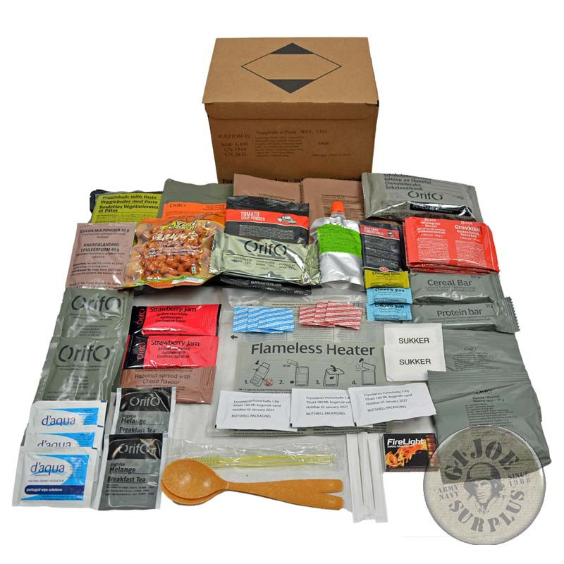 18 BARRES DE SUPERVIVENCIA "WESSEX" EN PACK RACIONS 24H EXERCIT DINAMARCA NOVES