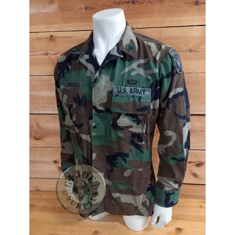 SPECIAL FORCES!!! JAQUETA BDU WOODLAND "SPECIAL FORCES SCHOOL" MEDIUM LONG