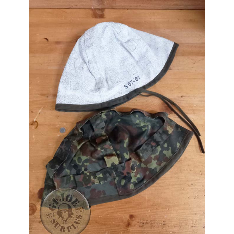 FUNDA REVERSIBLE FLECKTARN NIEVE PARA CASCO ACERO EJERCITO ALEMAN M1960 NUEVAS