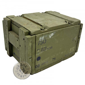 CAJAS MADERA 35x27x27 EJERCITO DINAMARCA USADAS CAJAS MADERA "MUNICION 7.62" 35x26x22 DINAMARCA USADAS