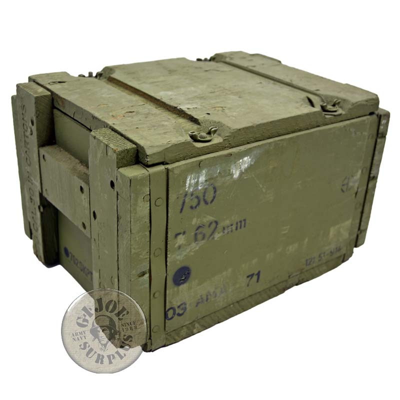 CAJAS MADERA 35x27x27 EJERCITO DINAMARCA USADAS