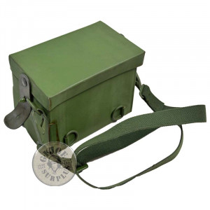 GERMAN ARMY PLASTIC SIDEBAG CONTAINER FOR THE NBC KIT USED DUTCH ARMY GEIGER DEVICE SIDEBAG CONTAINER USED