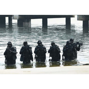 TSINGAPORE!!! PARCHE VELCRO "NAVAL DIVING UNIT" CON VELCRO NUEVOS NUEVOS