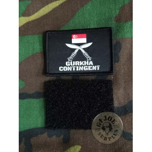 SINGAPORE!!! PEGATS VELCRO "GURKHA CONTINGENT" AMB VELCRO NOUS