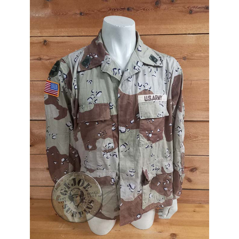 PIEZA UNICA!!! CHAQUETILLA BDU DESERT 6 COLORES "US ARMY " MEDIUM REGULAR GULF WAR 1991!!! CHAQUETILLA BDU DESERT 6 COLORES "VII