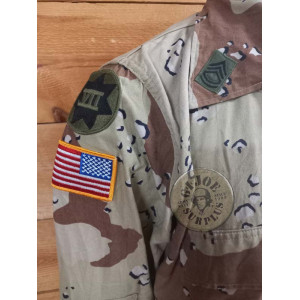 PEÇA UNICA!!! JAQUETA BDU DESERT 6 COLORS "US ARMY" MEDIUM REGULAR GUERRA GOLF 1991!!! JAQUETA BDU DESERT 6 COLORS US ARMY "VII