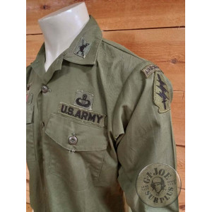 VIETNAM WAR!!! UTILITY SHIRT US ARMY "SPECIAL FORCES" CAPTAIN