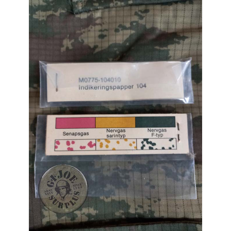 BRITISH ARMY NBC DETECTION KIT-DETECTOR PAPER SWEDISH ARMY NBC GAS DETECTER PAPER