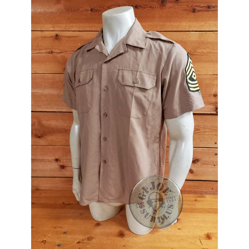 CAMISA M/CORTA US NAVY SERVICIO KHAKI USADAS CAMISAS M/CORTA COTTON KHAKI US ARMY USADAS VIETNAM 1970!!! CAMISAS M/CORTA US ARMY