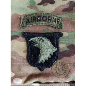 PARCHE US ARMY "101AB SCREAMING EAGLES" PARCHES US ARMY "101AB SCREAMING EAGLES" OLIVE USADOS