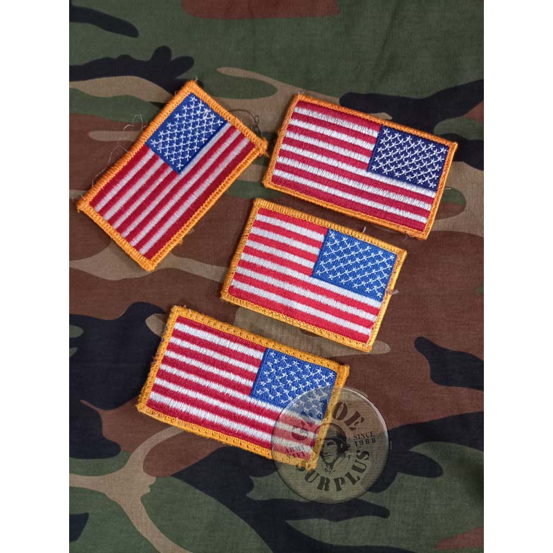 EMBROIDED USA FLAG PATCH "ARMED FORCES" USA FLAG PATCH USED
