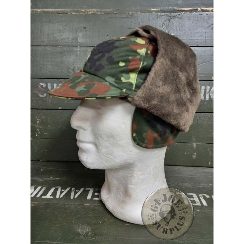 GERMAN ARMY FLECKTARN CAMO WINTER CAP NEW