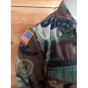 PIEZA UNICA!!! CHAQUETILLA BDU WOODLAND "US ARMY AVIATION CENTER" MEDIUM