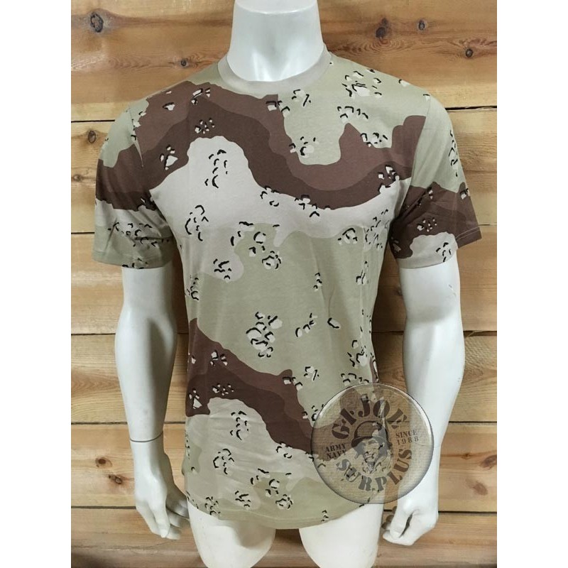 CAMISETA M/CORTA ALGODON CAMO DESERT 6 COLORES US ARMY