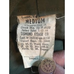 WET WEATHER TROUSERS US ARMY WWII DATED 1944/COLLECTOR ITEM