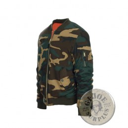 CHAQUETA PILOTO MA1 "BOMBER" CAMO WOODLAND