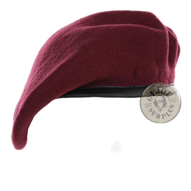 BURGUNDY BERET 100% WOOL