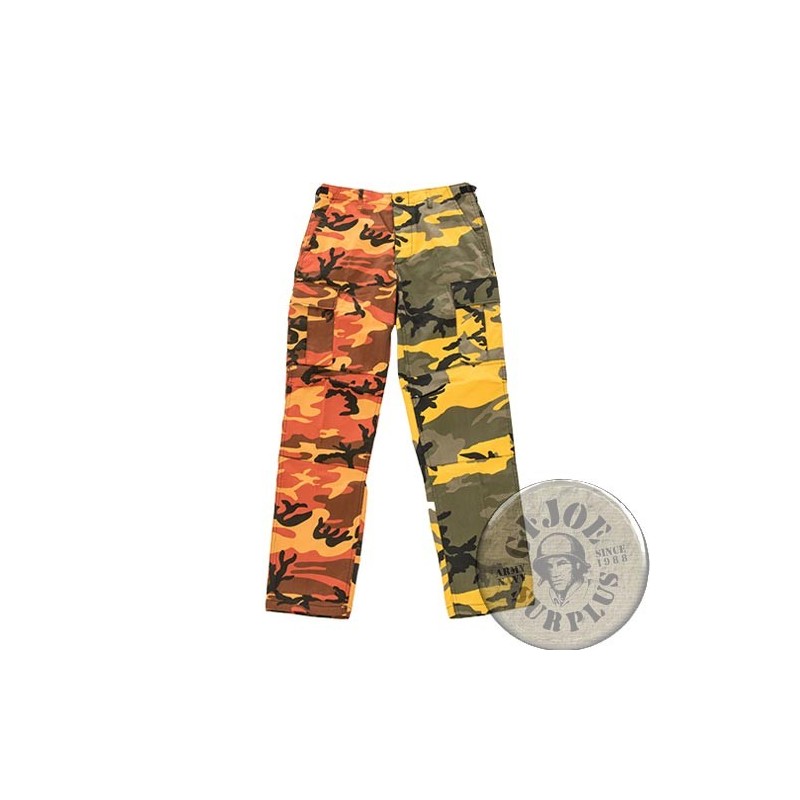 ROTHCO Camo Pants orange black Camouflage Military Cargo Men's Size S  | eBay