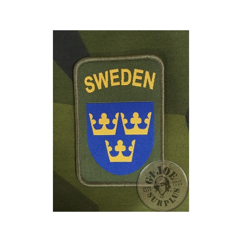 SWEDISH ARMY VELCRO "SWEDEN" PATCH