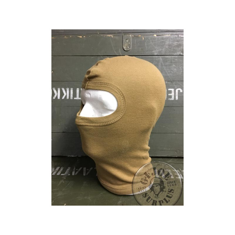 1 HOLE BALACLAVA "AGRESSIVE" 100% COTTON COYOTE COLOUR