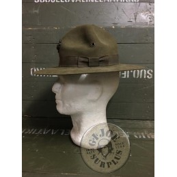 USMC WARRANT OFFICERS MONTANA HAT WITH INSIGNIA USED