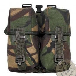 BRITISH ARMY PLCE DPM CAMO COMBAT SYSTEM /AMMO DOUBLE POUCH SA80