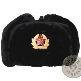 GORROS INVERNALES REPLICA "USHANKA" UNION SOVIETICA NEGRO
