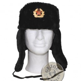 GORROS INVERNALES REPLICA "USHANKA" UNION SOVIETICA NEGRO