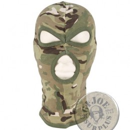 PASAMONTAÑAS 3 AGUJEROS ALGODON "AGRESIVE" CAMUFLAJE MULTICAM